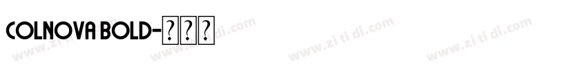 Colnova Bold字体转换
